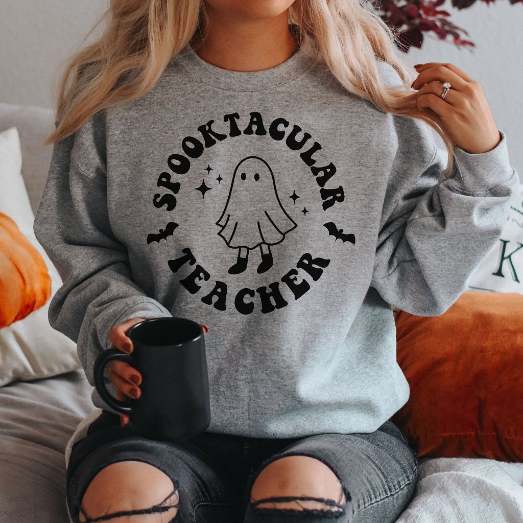 Spooktacular Teacher Sweatshirt Halloween Teacher Sweatshirt Teacher Shirt